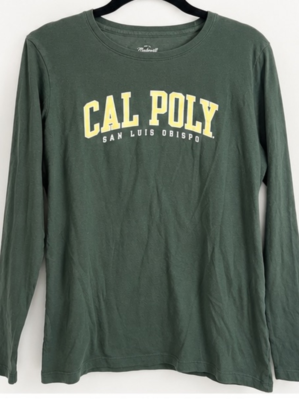 Cal Poly womens large relaxed fit college university long sleeve green t shirt